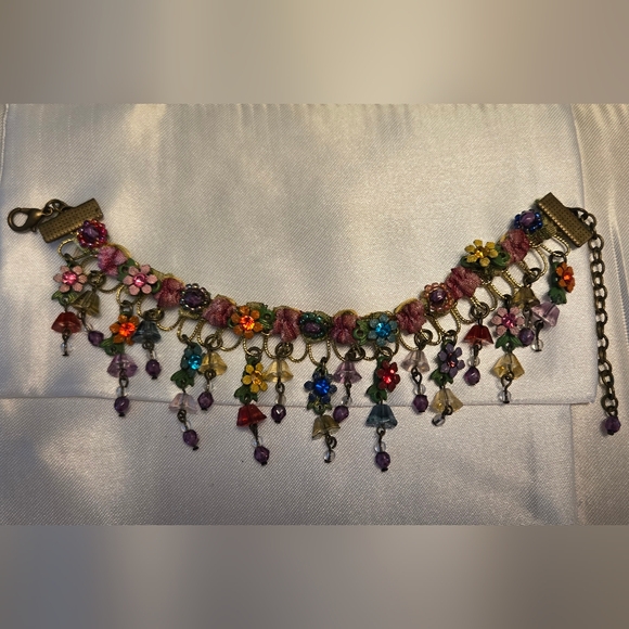 Michal Negrin Vintage Colorful Floral Bracelet - Picture 2 of 6